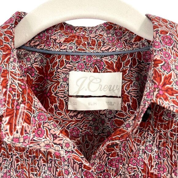 J. Crew Slim-fit cotton tuxedo‎ shirt in Liberty Aubrey Forest floral Sz 00 - Picture 6 of 11